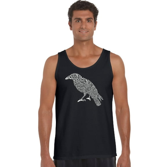 LA Pop Art Men's Word Art Tank Top - Edgar Allen Poe's The Raven