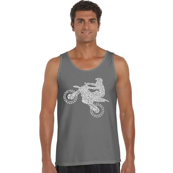 LA Pop Art Men's Word Art Tank Top - Freestyle Motocross - FMX