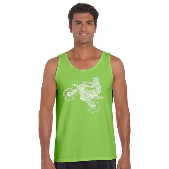 LA Pop Art Men's Word Art Tank Top - Freestyle Motocross - FMX