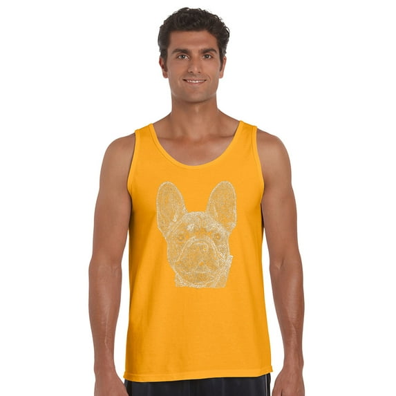LA Pop Art Men's Word Art Tank Top - French Bulldog