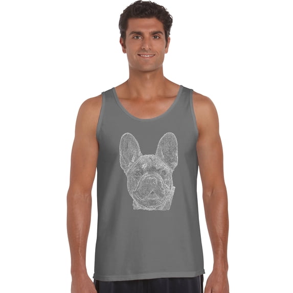 LA Pop Art Men's Word Art Tank Top - French Bulldog