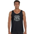 thumbnail image 1 of LA Pop Art Men's Word Art Tank Top - Get Your Kicks on Route 66, 1 of 2