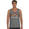 thumbnail image 1 of LA Pop Art Men's Word Art Tank Top - Good Vibes, 1 of 2