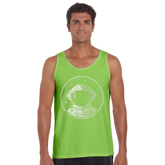 LA Pop Art Men's Word Art Tank Top - I Need My Space Astronaut