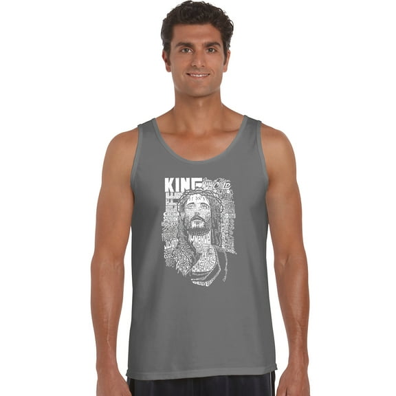 LA Pop Art Men's Word Art Tank Top - JESUS