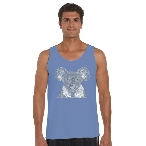 LA Pop Art Men's Word Art Tank Top - Koala