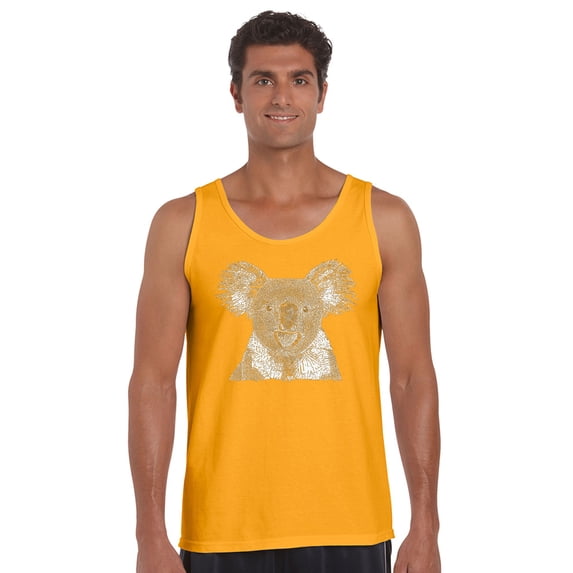 LA Pop Art Men's Word Art Tank Top - Koala