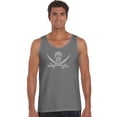 thumbnail image 1 of LA Pop Art Men's Word Art Tank Top - LYRICS TO A LEGENDARY PIRATE SONG, 1 of 2