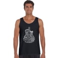 thumbnail image 1 of LA Pop Art Men's Word Art Tank Top - Languages Guitar, 1 of 2