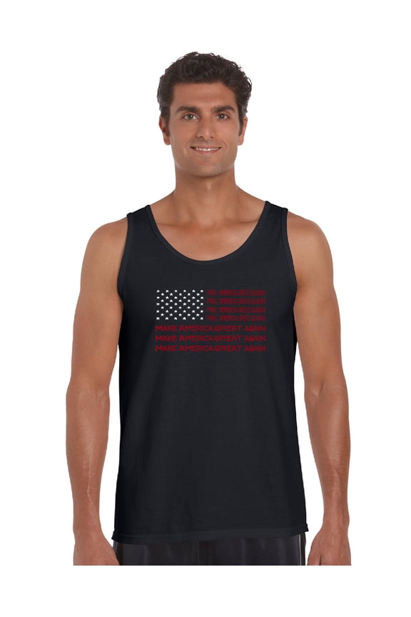 Men's Word Art Tank Top - Maga Flag