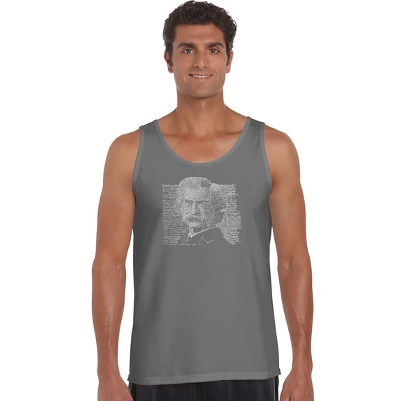 LA Pop Art Men's Word Art Tank Top - Mark Twain