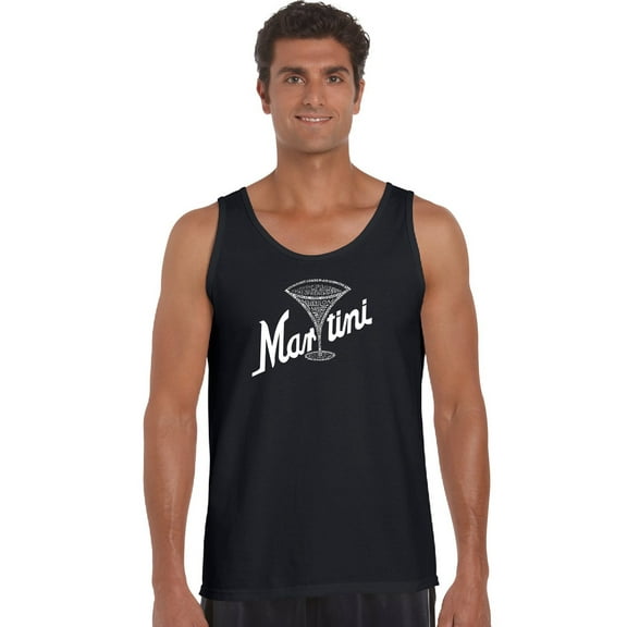 LA Pop Art Men's Word Art Tank Top - Martini