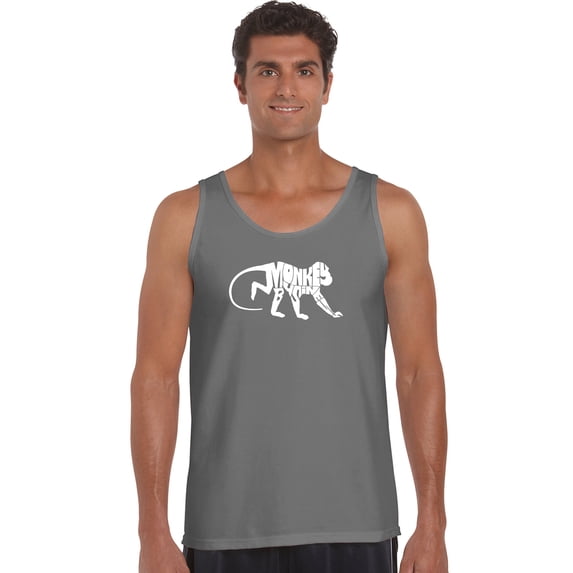 LA Pop Art Men's Word Art Tank Top - Monkey Business