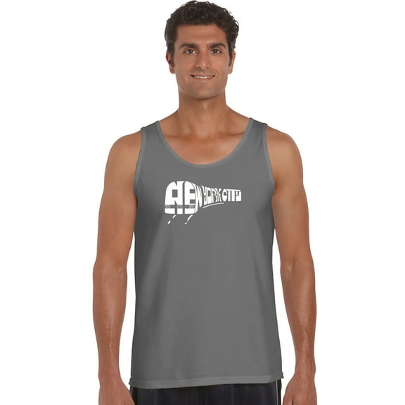 LA Pop Art Men's Word Art Tank Top - NY SUBWAY