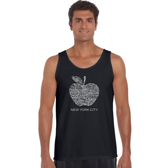 LA Pop Art Men's Word Art Tank Top - Neighborhoods in NYC