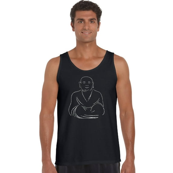 LA Pop Art Men's Word Art Tank Top - POSITIVE WISHES