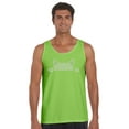 thumbnail image 1 of LA Pop Art Men's Word Art Tank Top - Peeking Cat, 1 of 2