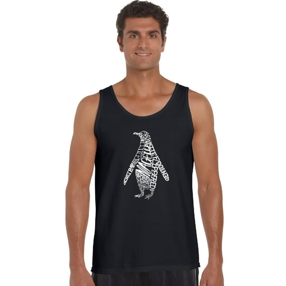 LA Pop Art Men's Word Art Tank Top - Penguin