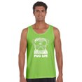 thumbnail image 1 of LA Pop Art Men's Word Art Tank Top - Pug Life, 1 of 2