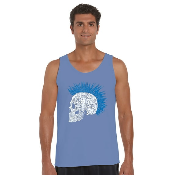 LA Pop Art Men's Word Art Tank Top - Punk Mohawk