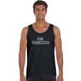 thumbnail image 1 of LA Pop Art Men's Word Art Tank Top - SAN FRANCISCO NEIGHBORHOODS, 1 of 2
