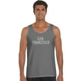 thumbnail image 1 of LA Pop Art Men's Word Art Tank Top - SAN FRANCISCO NEIGHBORHOODS, 1 of 2