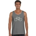 thumbnail image 1 of LA Pop Art Men's Word Art Tank Top - SAVE A PLANET, RIDE A BIKE, 1 of 2