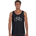 thumbnail image 1 of LA Pop Art Men's Word Art Tank Top - SAVE A PLANET, RIDE A BIKE, 1 of 2