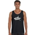 thumbnail image 1 of LA Pop Art Men's Word Art Tank Top - SPECIES OF SHARK, 1 of 2
