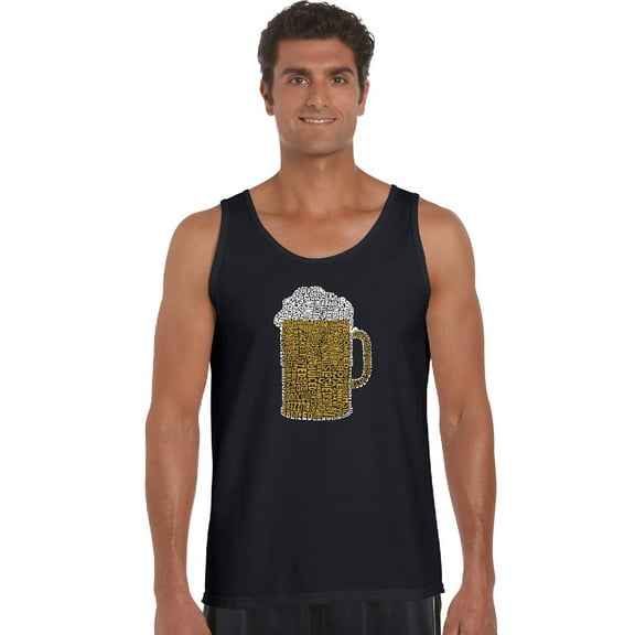 LA Pop Art Men's Word Art Tank Top - Slang Terms for Being Wasted