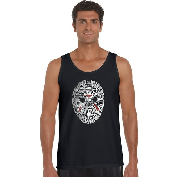 LA Pop Art Men's Word Art Tank Top - Slasher Movie Villians