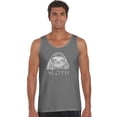 thumbnail image 1 of LA Pop Art Men's Word Art Tank Top - Sloth, 1 of 2