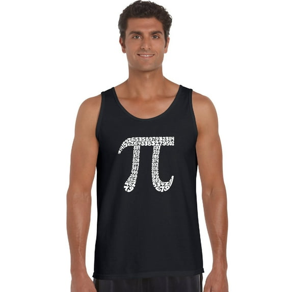 LA Pop Art Men's Word Art Tank Top - THE FIRST 100 DIGITS OF PI