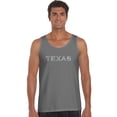 thumbnail image 1 of LA Pop Art Men's Word Art Tank Top - THE GREAT CITIES OF TEXAS, 1 of 2