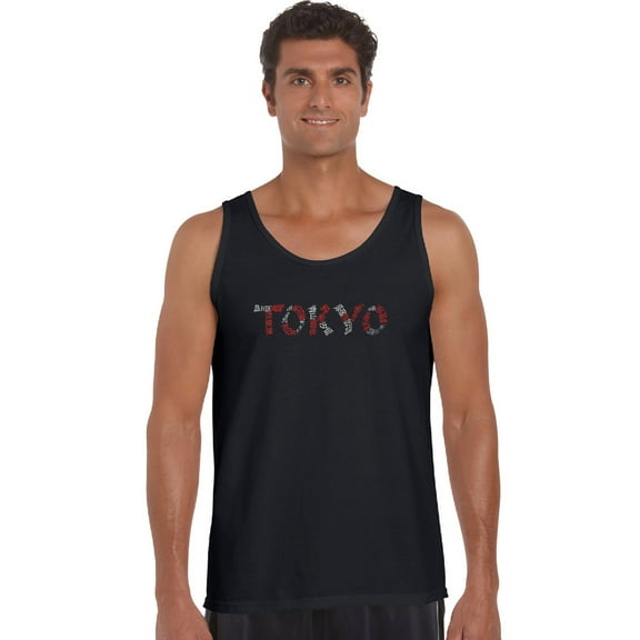 LA Pop Art Men's Word Art Tank Top - THE NEIGHBORHOODS OF TOKYO