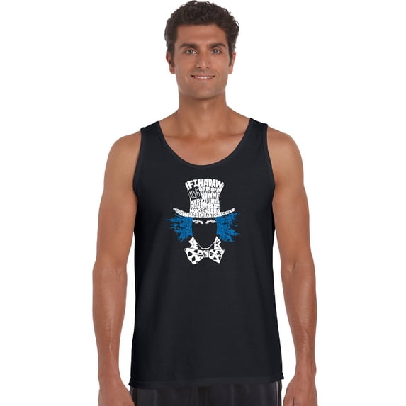 LA Pop Art Men's Word Art Tank Top - The Mad Hatter
