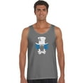 thumbnail image 1 of LA Pop Art Men's Word Art Tank Top - The Mad Hatter, 1 of 2