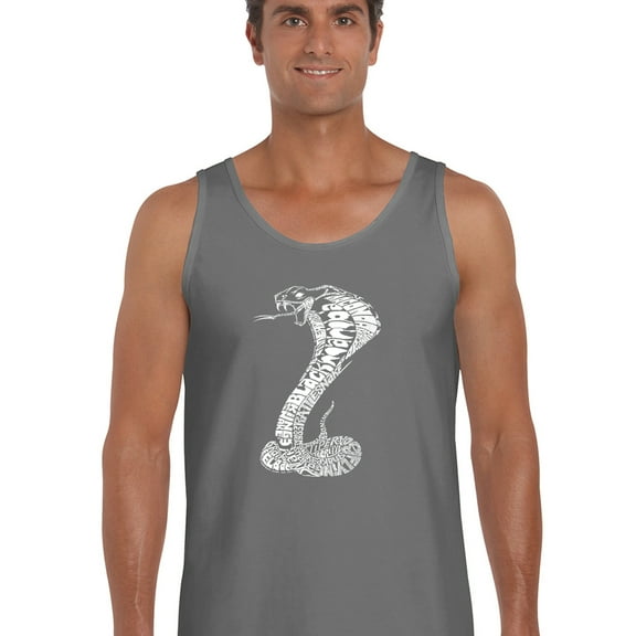 LA Pop Art Men's Word Art Tank Top - Tyles of Snakes