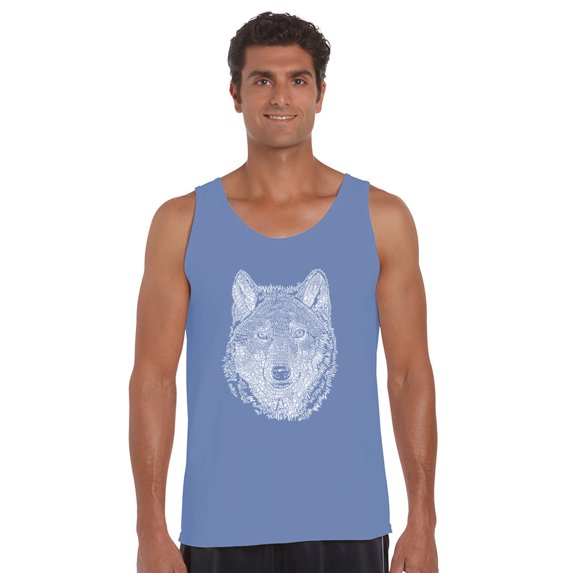 LA Pop Art Men's Word Art Tank Top - Wolf