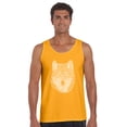 thumbnail image 1 of LA Pop Art Men's Word Art Tank Top - Wolf, 1 of 2