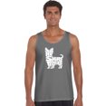 thumbnail image 1 of LA Pop Art Men's Word Art Tank Top - Yorkie, 1 of 2