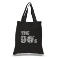 thumbnail image 1 of LA Pop Art Small Word Art Tote Bag - 90S, 1 of 2