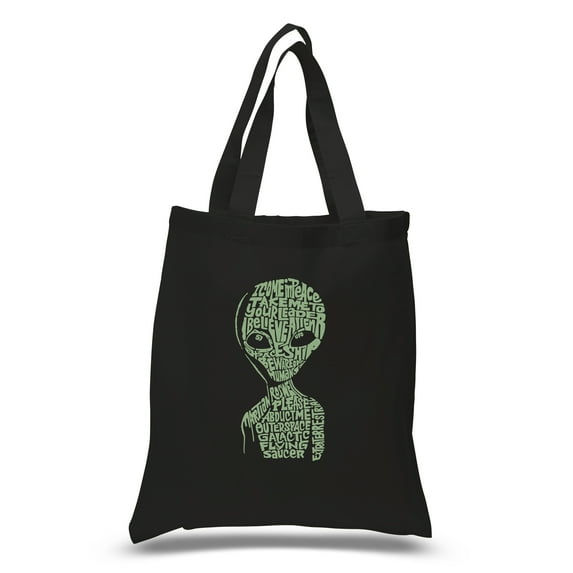 LA Pop Art Small Word Art Tote Bag - Alien