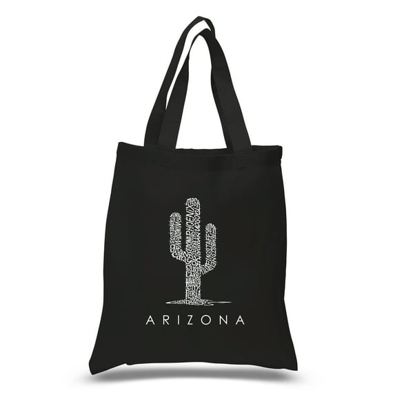 LA Pop Art Small Word Art Tote Bag - Arizona Cities