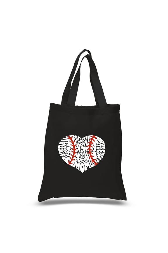 Small Word Art Tote Bag - Baseball Mom
