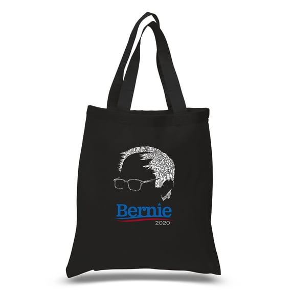 LA Pop Art Small Word Art Tote Bag - Bernie Sanders 2020