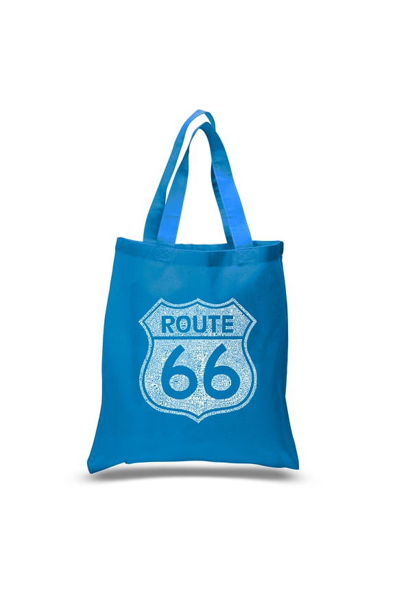 Small Word Art Tote Bag - CITIES ALONG THE LEGENDARY ROUTE 66