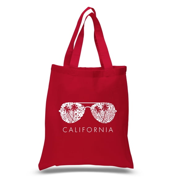 LA Pop Art Small Word Art Tote Bag - California Shades