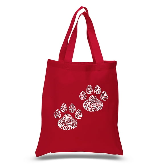 LA Pop Art Small Word Art Tote Bag - Cat Mom