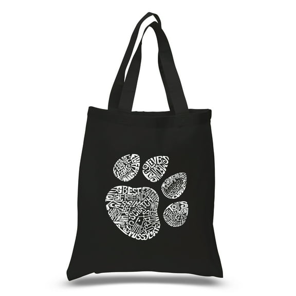 LA Pop Art Small Word Art Tote Bag - Cat Paw